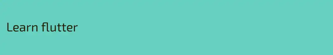 Learn flutter 